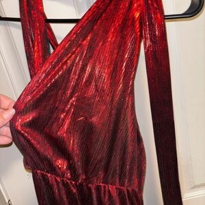 Elegant Red Maxi Dress